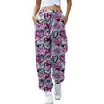 thumbnail image 1 of Tthxqing Womens Plus Size Valentine's Day Sweatpants Causal Love Printed High Waist Drawstrings Joggers Workout Athletic Running Sweat Pants with Pockets Red1 M, 1 of 3