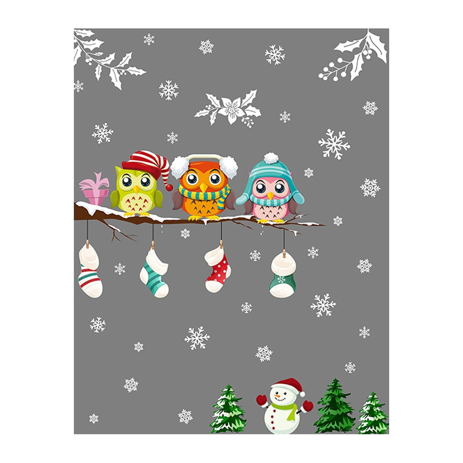 Ttizzay Static Cling Decals Funny Christmas Static Cling Window ...