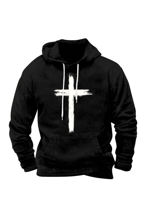 Sweatshirts For Men Hoodies For Men And Women Distressed Cross Religious Christian Christ Unisex Hoodie Sweatshirt With Pocket