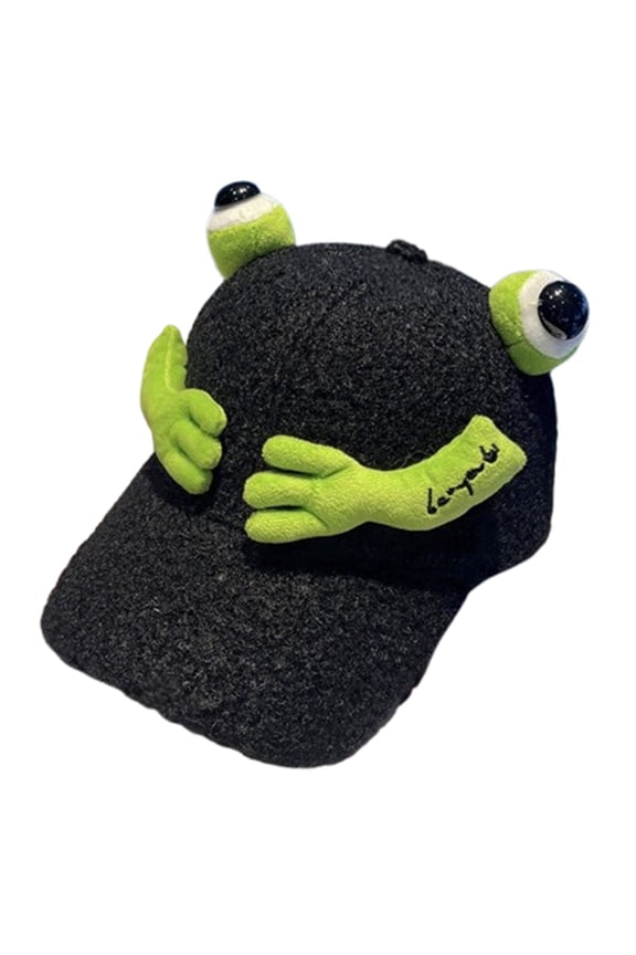 Hats Frog Cozy Winter Hat Soft Fleece Lined With Embroidered Animal Design Adjustable Strap Baseball Hat Outdoor Cap