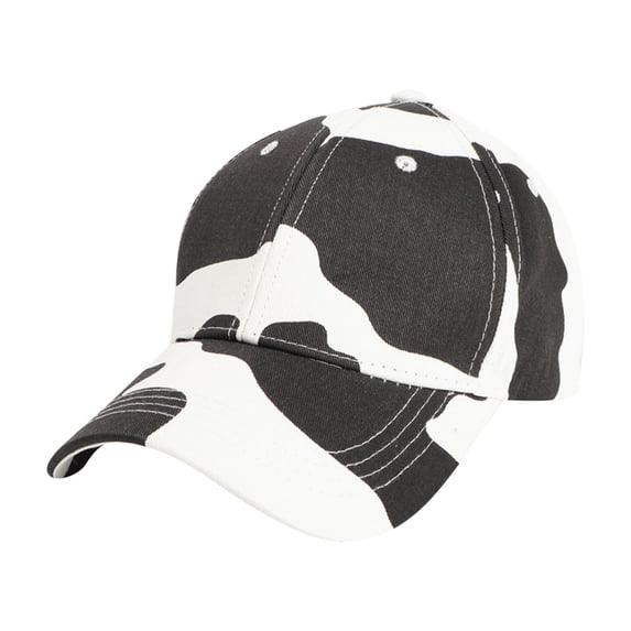 Ttongbb Hats Full Over Cow Print Curved Brim Unisex Multiple Color Soft Twill Headwear Hip Hop Dad Sun Travel Hiking Cap