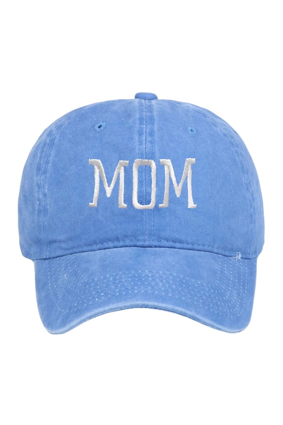 Hats MOM Embroidered Printed Custom Round Top Design Unisex Baseball Twill Curved Visor Solid Color Caps Headwear