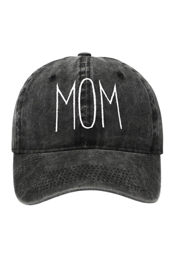 Hats MOM Embroidered Printed Custom Round Top Design Unisex Baseball Twill Curved Visor Solid Color Caps Headwear