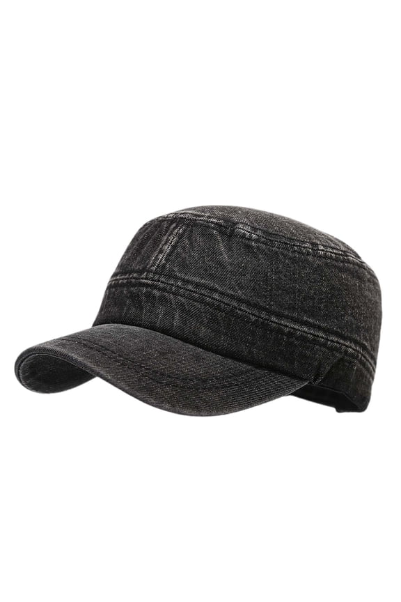 Hats Retro Distressed Denim Cadet Solid Plain Short Visor Unisex Adjustable Caps Outdoor Sports Sun Hiking Headwear