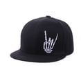 thumbnail image 1 of Ttongbb Hats Snapback Skeleton Rock Hand Embroidery Snapback Hip Hop Baseball Flat Brim Trucker Cap Dad Hat For Boys Teen, 1 of 2