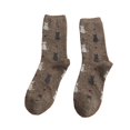 thumbnail image 1 of Ttongbb Socks Unisex Cat-Patterned Lined Fold-Over Slipper Fuzzy Cozy Warm Mid Knit Floor Socks Winter Home Socks, 1 of 3