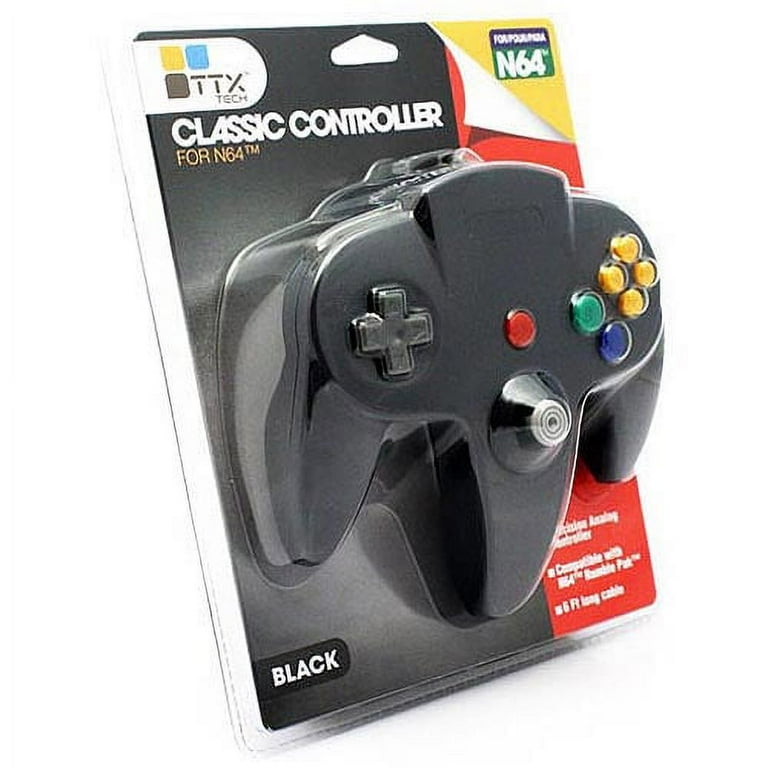 Ttx Tech N64 Controller, Black (n64) - Walmart.com