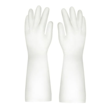 Ttybhh Apron Sleeve Clearance, Apron Sleeve Promotion! Gloves Gloves Washing Hand Rubber Long Cleaning Warm Gloves Kitchen Latex Dish Washing Tool Dishes Gauntlets Kitchen Dining Bar White