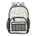 thumbnail image 1 of Ttyddzy Clear Backpack Heavy Duty PVC Transparent Backpack for College Workplace, Beige Bows, 1 of 8