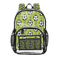 thumbnail image 1 of Ttyddzy Clear Backpack Heavy Duty PVC Transparent Backpack for College Workplace, Football on The Green Field, 1 of 8