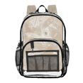 thumbnail image 1 of Ttyddzy Clear Backpack Heavy Duty PVC Transparent Backpack for College Workplace, Khaki Dandelion, 1 of 8