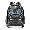 thumbnail image 1 of Ttyddzy Clear Backpack Heavy Duty PVC Transparent Backpack for College Workplace, Moon Blue, 1 of 8