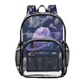 thumbnail image 1 of Ttyddzy Clear Backpack Heavy Duty PVC Transparent Backpack for College Workplace, Purple Saturn, 1 of 8