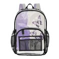 thumbnail image 1 of Ttyddzy Clear Backpack Heavy Duty PVC Transparent Backpack for College Workplace, Purple Tear Butterflies, 1 of 8