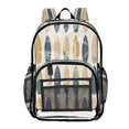 thumbnail image 1 of Ttyddzy Clear Backpack Heavy Duty PVC Transparent Backpack for College Workplace, Retro Boards, 1 of 8