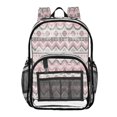 thumbnail image 1 of Ttyddzy Clear Backpack Heavy Duty PVC Transparent Backpack for College Workplace, Rose Stripe, 1 of 8