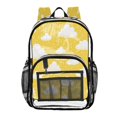 thumbnail image 1 of Ttyddzy Clear Backpack Heavy Duty PVC Transparent Backpack for College Workplace, Yellow Rain, 1 of 8