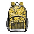 thumbnail image 1 of Ttyddzy Clear Backpack Heavy Duty PVC Transparent Backpack for College Workplace, Yellow, 1 of 8