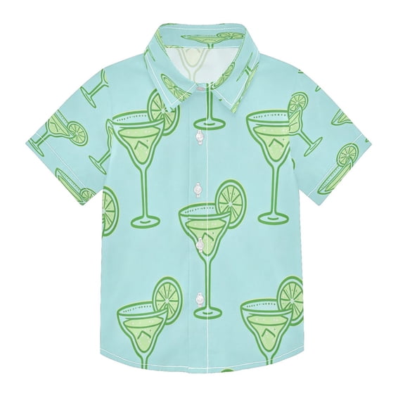 Ttyddzy Fresh Summer Pattern Boys' Button Down Shirts for 3Y-10Y