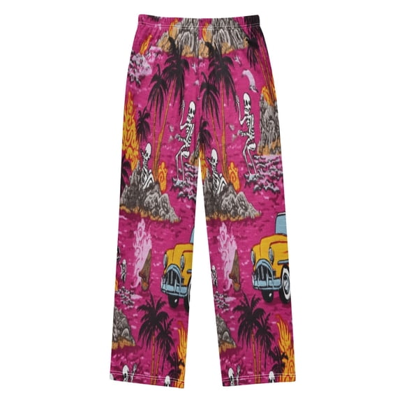 Ttyddzy Island Scenery Printed Boy's Pajama Pants, Cotton-like Modal for Spring/Autumn