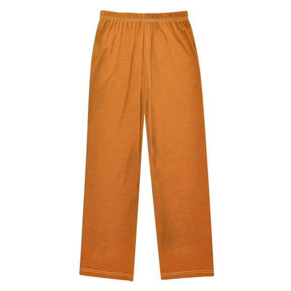 Ttyddzy Orange Cardboard Printed Boy's Pajama Pants, Cotton-like Modal for Spring/Autumn