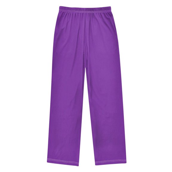 Ttyddzy Purple Style Background Printed Boy's Pajama Pants, Cotton-like Modal for Spring/Autumn