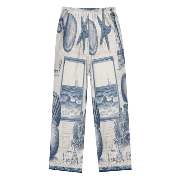 Ttyddzy Retro Style Printed Boy's Pajama Pants, Cotton-like Modal for Spring/Autumn