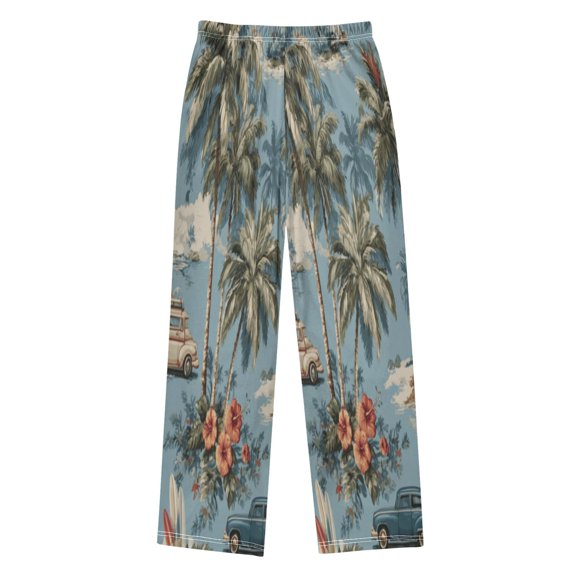 Ttyddzy Retro Surfing Printed Boy's Pajama Pants, Cotton-like Modal for Spring/Autumn