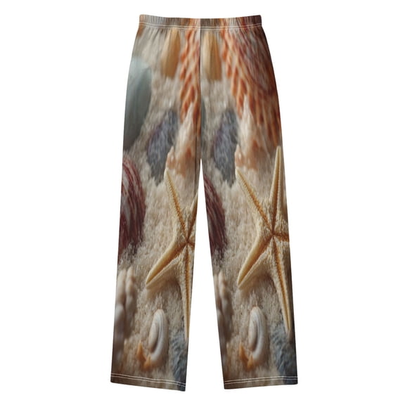Ttyddzy Sand Shells Printed Boy's Pajama Pants, Cotton-like Modal for Spring/Autumn