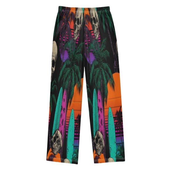 Ttyddzy Surfboard Pattern Printed Boy's Pajama Pants, Cotton-like Modal for Spring/Autumn