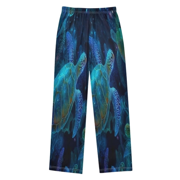 Ttyddzy Turtle Printed Boy's Pajama Pants, Cotton-like Modal for Spring/Autumn