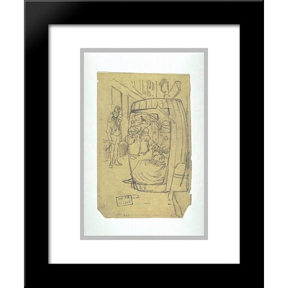 Tu te Brules a la Chandelle 20x24 Framed Art Print by Theophile Steinlen