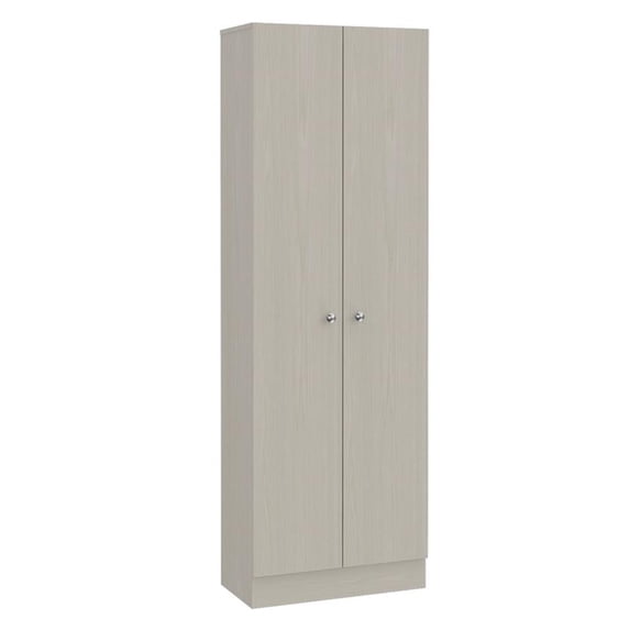 TuHome Modern Off White Engineered Wood Multistorage 70" Two Door Pantry