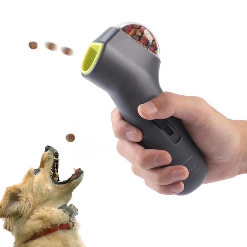Pssopp Lustige Pet Treat Launcher Hundefutter Welpen Snack Feeder Dispenser Pet Training Spielzeug Interaktives Spielzeug für Übung und Training(blau