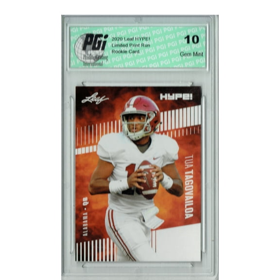Tua Tagovailoa 2020 Leaf HYPE! #29A Only 5000 Made Rookie Card PGI 10 Miami Dolphins