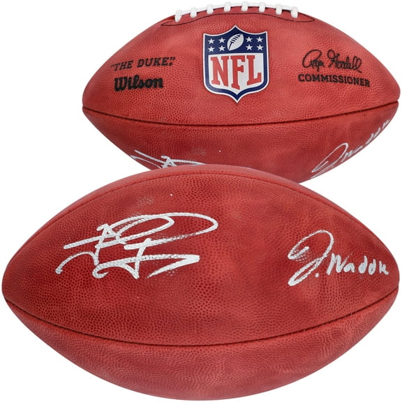 Tua Tagovailoa & Jaylen Waddle Miami Dolphins Autographed Wilson Duke Full Color Pro Football - Fanatics Authentic Certified