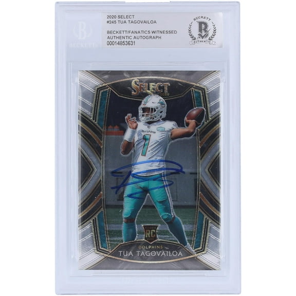 Tua Tagovailoa Miami Dolphins Autographed 2020 Panini Select #245 Beckett Fanatics Witnessed Authenticated Rookie Card - Fanatics Authentic Certified