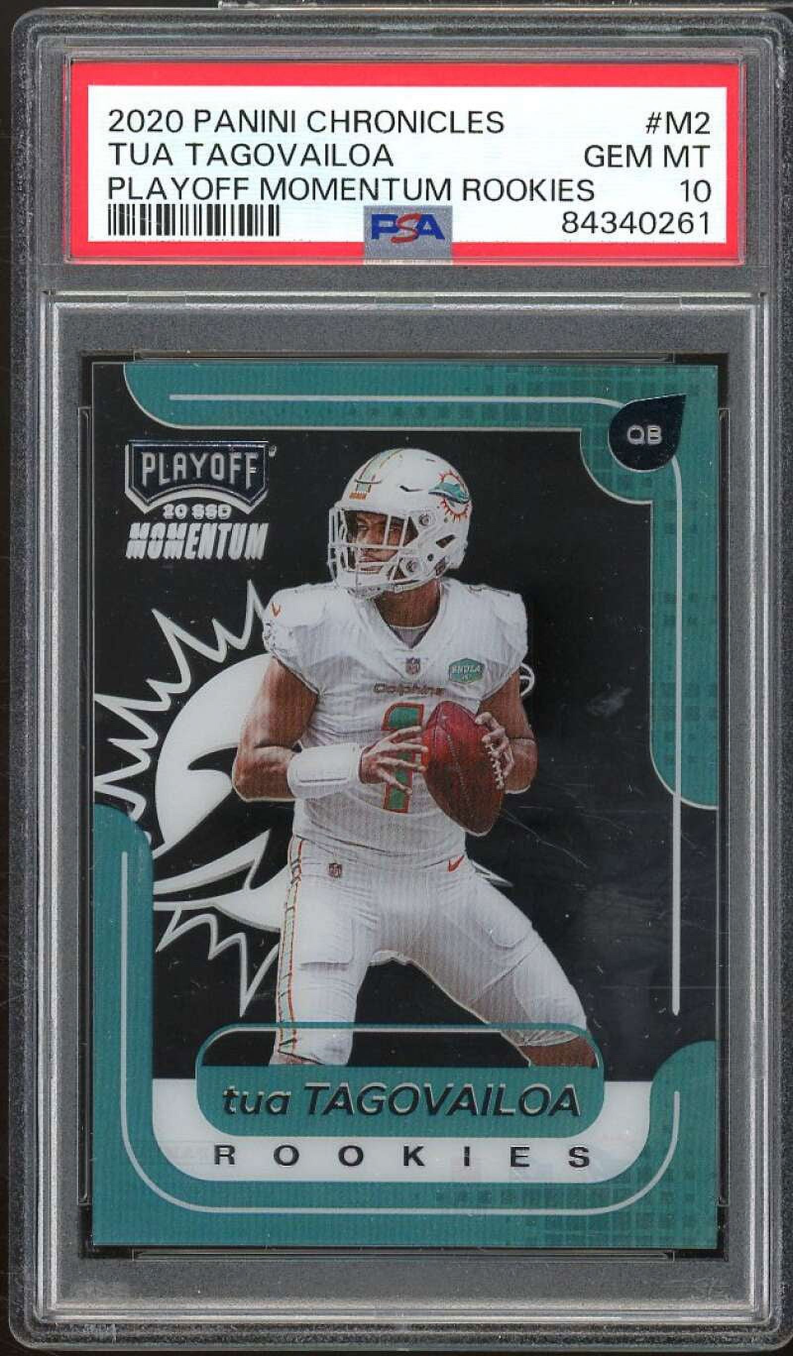 Tua Tagovailoa Rookie 2020 Panini Chronicles Playoff Momentum Rookies #M2 PSA 10