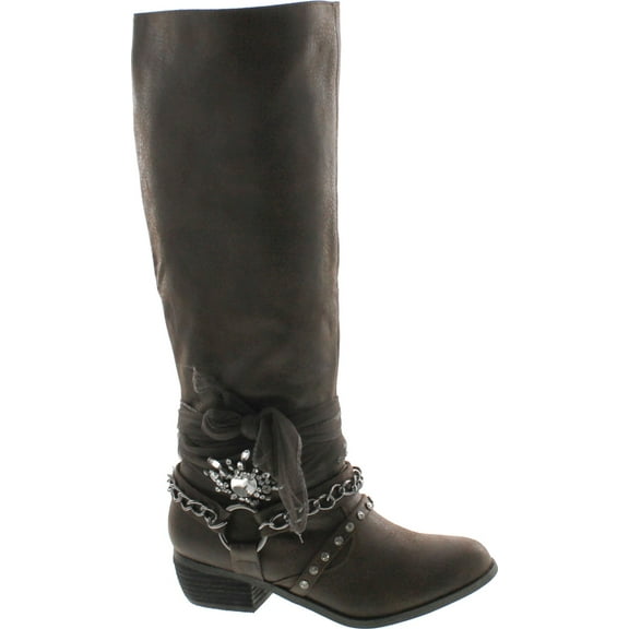 Tualamne Round Toe Synthetic Knee High Boot