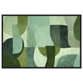thumbnail image 1 of Tualipa Green Abstract Canvas Wall Art by Art Remedy, Black Floater Frame, 36"x24", 1 of 7