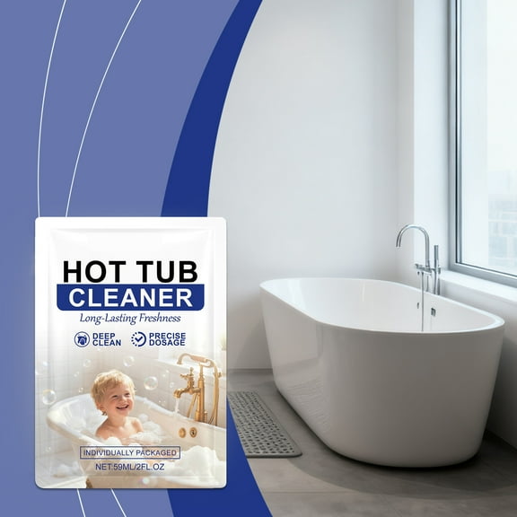 Tub Cleaner, 59ml Anti Scaling Bathroom Agent, Long Lasting Cleaning Function, Removes Soap Scum &, Portable Cleaning Gear for Tub Sink Floor Wall Home Dorm Hotel Apartment Spa Center(White)
