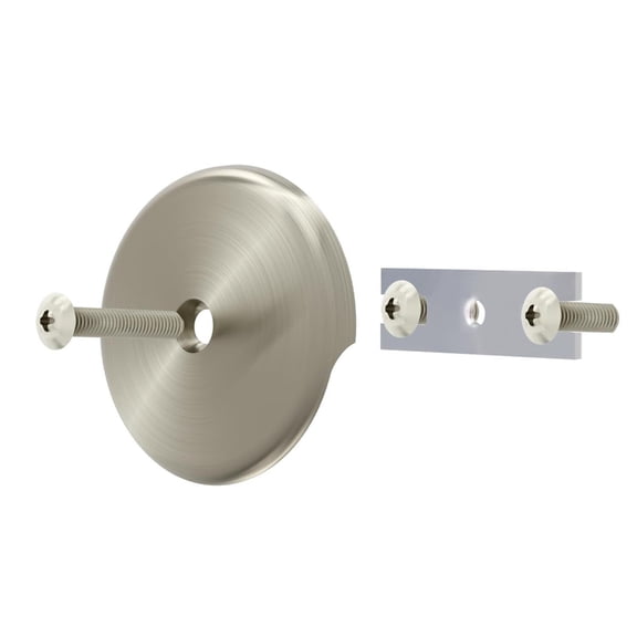 Tub Drain Overflow Face Plate Replacement One Hole Construction (Chrome)