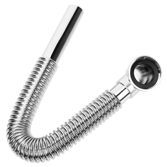 Universal Copper Tub Drain Pipe for Bathtub Use Silver Color Flexible and 6.5 Feet