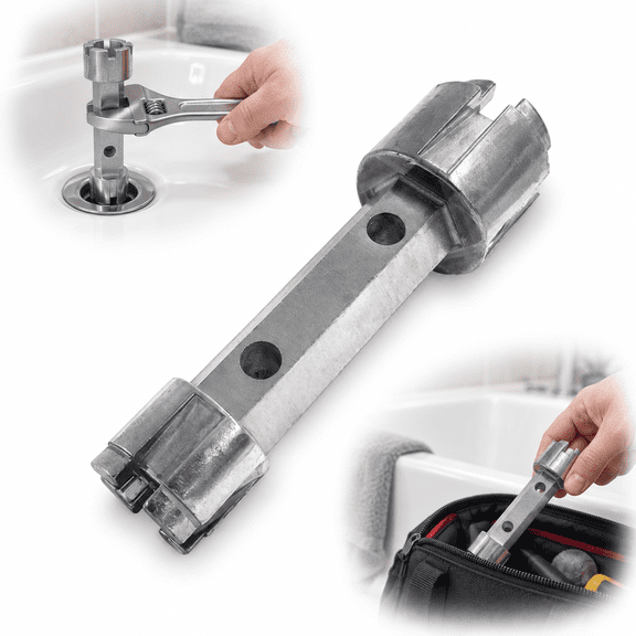 Tub Drain Wrench, Double-Ended Bathtub Drain Removal Tool, 5.91 in