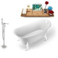 thumbnail image 1 of Tub, Faucet and Tray Set Streamline 59" Clawfoot NH1080WH-140, 1 of 4