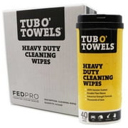 Tub O Towels Heavy Duty Cleaning Wipes, 7" X 8", 40-Count Wipes, 4-Pack   Residential Use, Standard Application