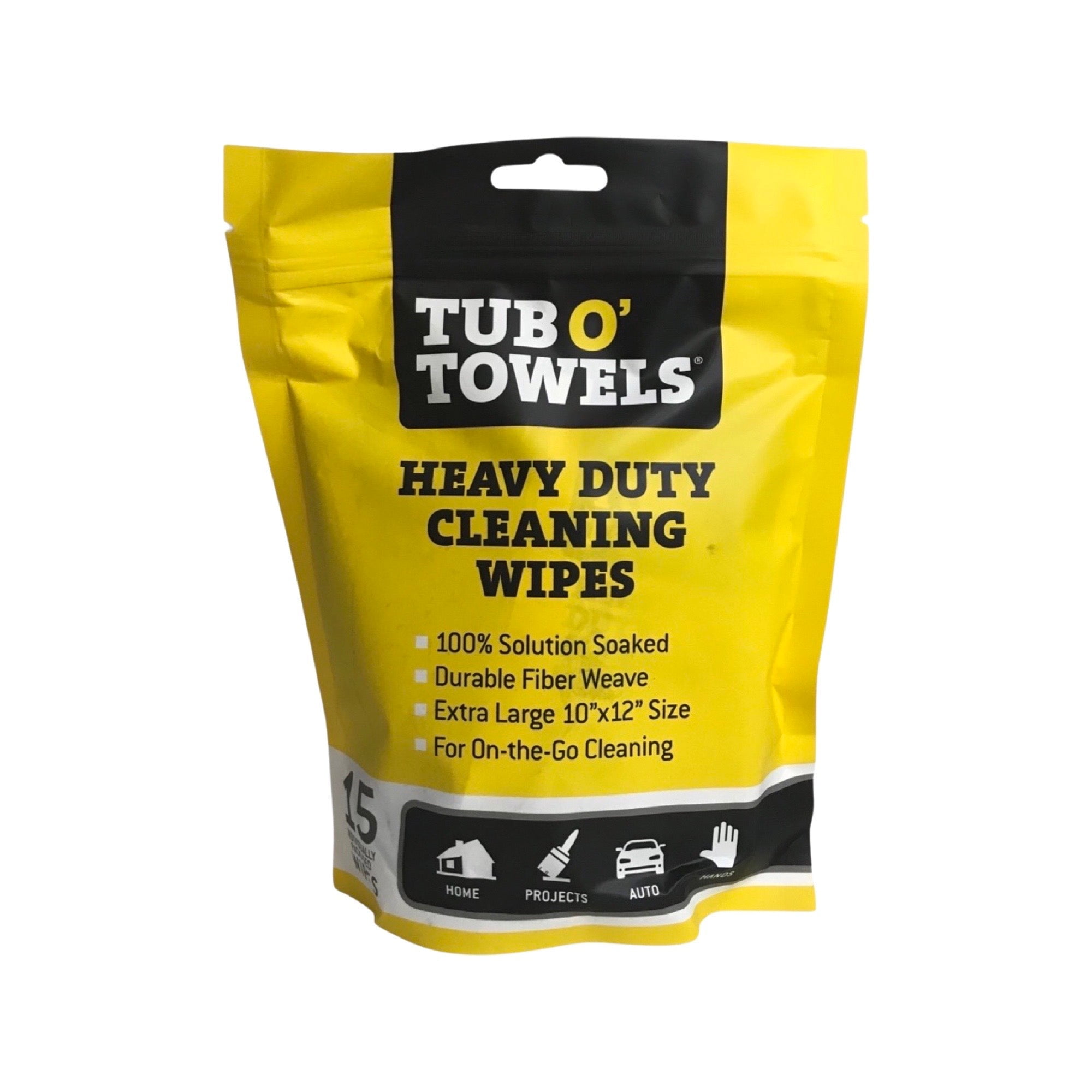 Tub O' Towels TW01-15 - Heavy Duty Multi-Surface Cleaning Wipes - 15 Ct 18181dfb D8ad 447b 8f2e Ff89fbb46f70.91e1559dcdc77c40e94d4d7ad139933f