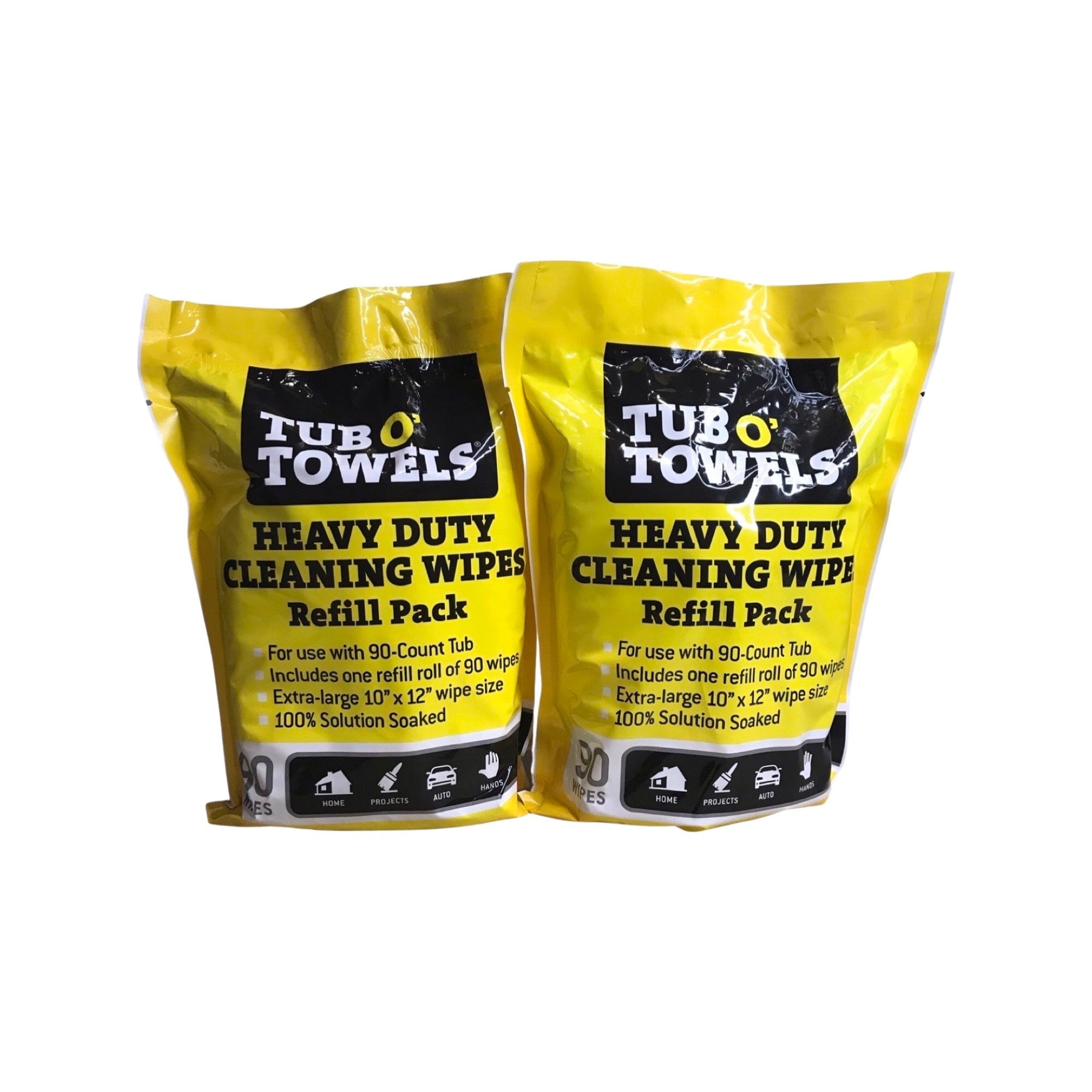 2 Pack) Tough Plus Heavy Duty All Purpose Cleaning Wipes - 320