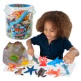 thumbnail image 1 of Deluxebase Ocean Tub Playset 11” Educational Sea Creatures Plastic Figurines, Set of 11, 1 of 3