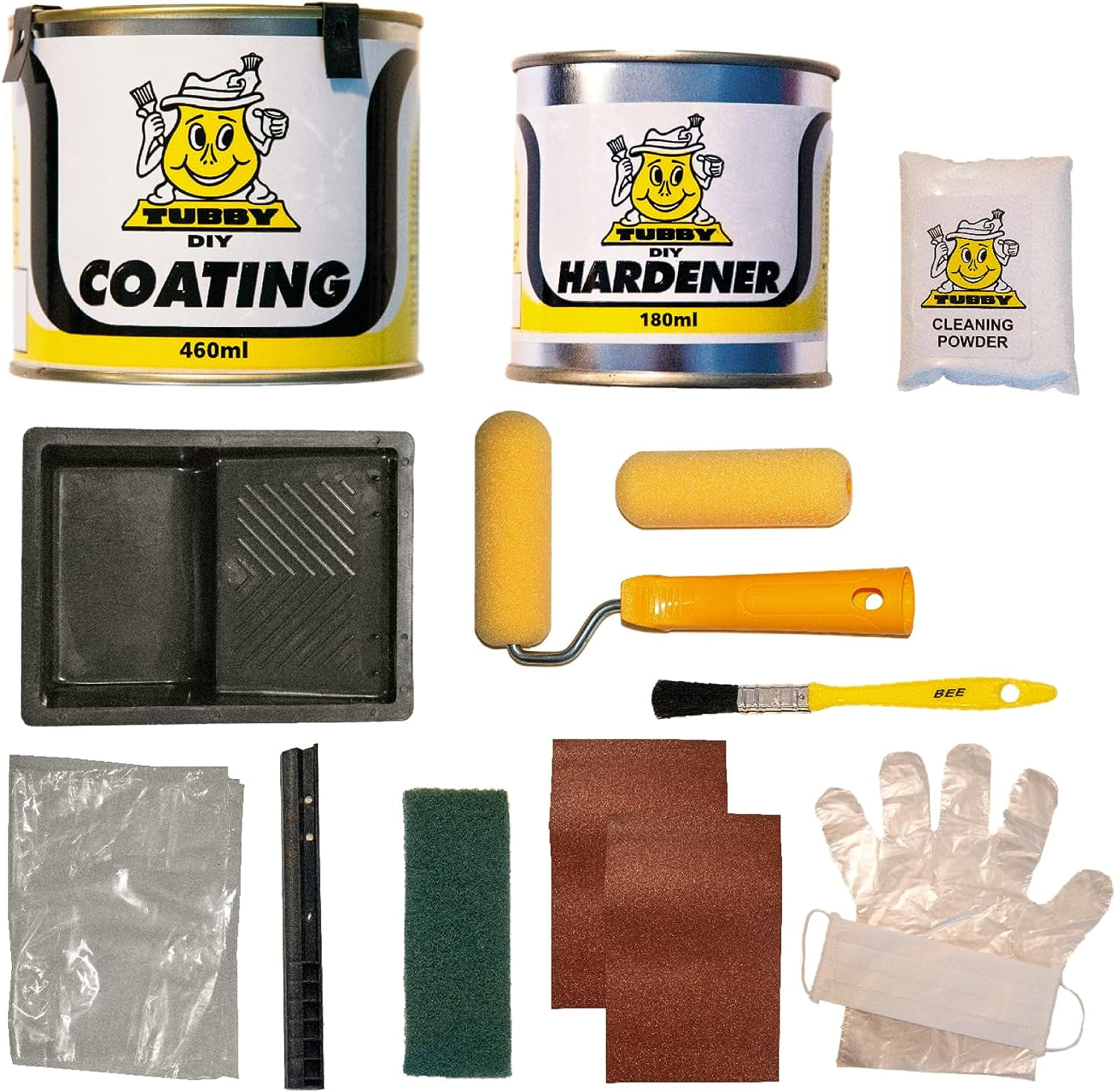 Tub & Refinishing Kit Roll On Bath Tub Paint Kit, Quick & Easy